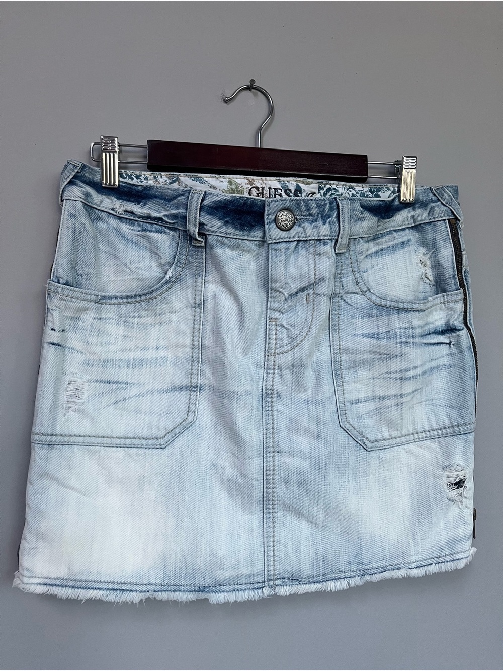 Y2K distressed denim with side zips
